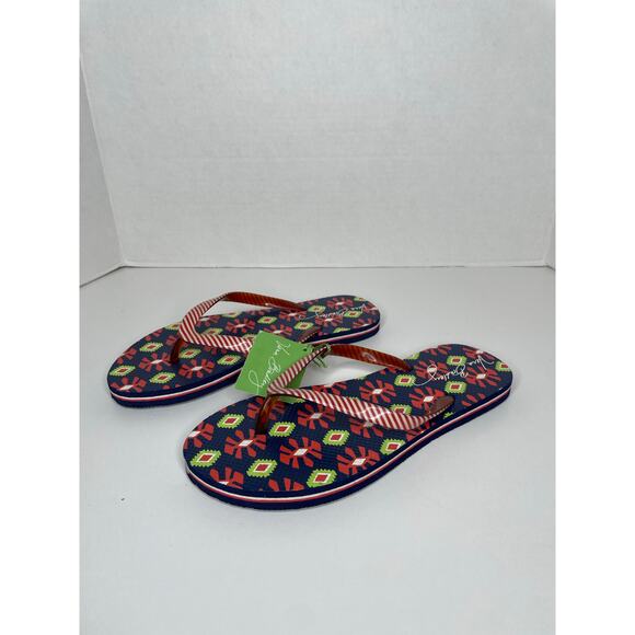 NEW Vera Bradley Womens FlipFlops Size Small 5/6 Sun Valley Print - Picture 1 of 7